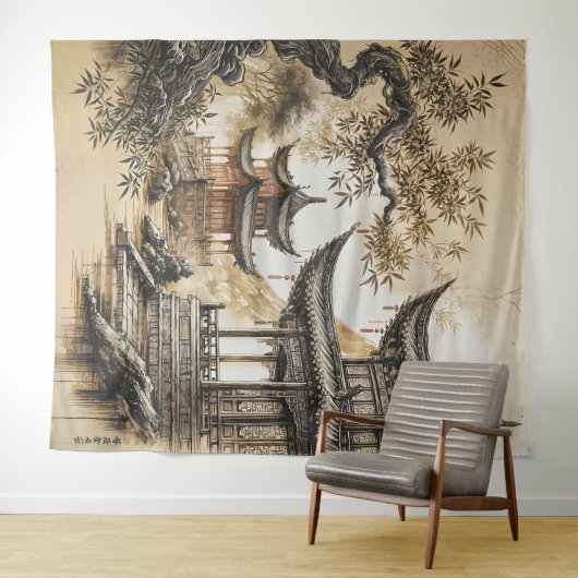 Buddhist Temple Wandkleed (In Situ (horizontaal))