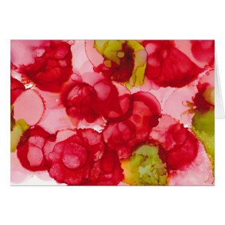 "Budding Red" - Alcool Ink Art Imprimer