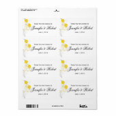 Budding Romance dans Étiquette bouteille d'eau jau (Feuille entière)