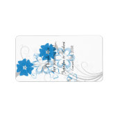 Budding Romance en bleu Mariage Lip Balm Étiquette (Devant)