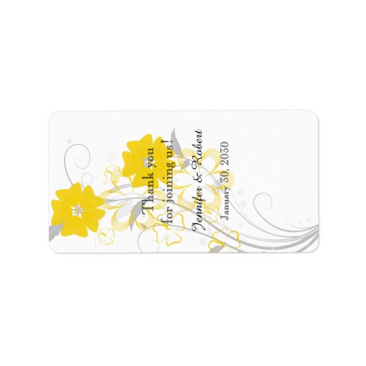 Budding Romance Jaune Mariage Étiquette à lèvres (Devant)