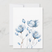 Budding With Joy Blue Baby shower Invitation (Dos)