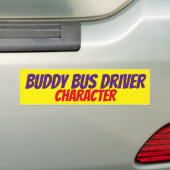 Buddy Bus Driver Character Bumpersticker (Op auto)