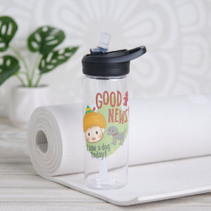Buddy de Elf Goed nieuws! Vandaag een hond gezien! Waterfles