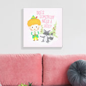 Buddy de Elf Heeft iemand een knuffel nodig? Canvas Afdruk (Insitu (Woonkamer))