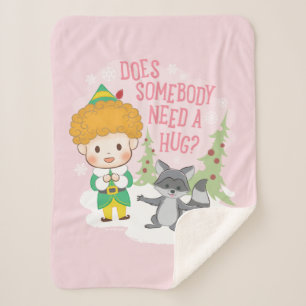 Buddy de Elf Heeft iemand een knuffel nodig? Sherpa Deken