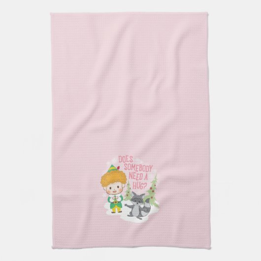 Buddy de Elf Heeft iemand een knuffel nodig? Theedoek (Verticaal)