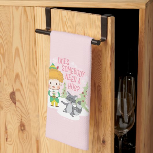 Buddy de Elf Heeft iemand een knuffel nodig? Theedoek (Derde Gevouwen)