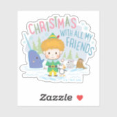 Buddy de Elf Kerstmis met al mijn vrienden Sticker (Vel)