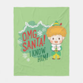 Buddy de Elf OMG Santa! Ik ken hem! Fleece Deken (Voorkant)