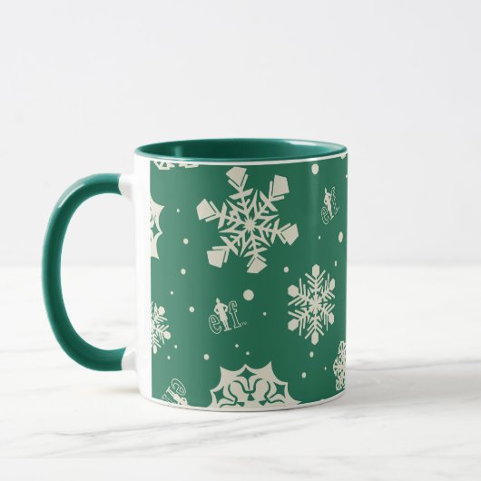 Buddy de Elf Sneeuwvlok Patroon Mok (Links)