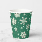 Buddy de Elf Sneeuwvlok Patroon Papieren Bekers (Voorkant)