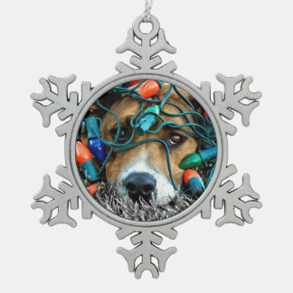 Buddy kerstversiering tin sneeuwvlok ornament