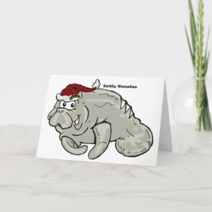 Buddy Manatee Christmas Kaart BLANK