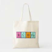 Buddy Periodic Table Name canvas tas (Voorkant)