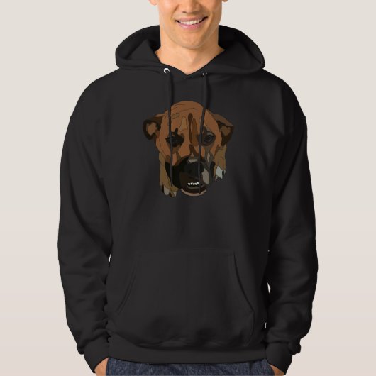 Buddy redde Pitbull Boxer Lab Mix Hoodie (Voorkant)