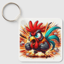 "Buddy Rooster" Double Sided Aluminum Keychain
