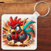 "Buddy Rooster" Double Sided Aluminum Keychain (Achterkant)