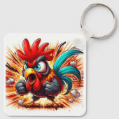 "Buddy Rooster" Double Sided Aluminum Keychain (Achterkant)