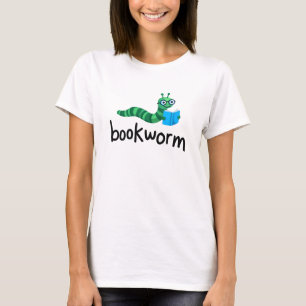 Buddy Schattigee boekenwurm lezen met boek T-shirt