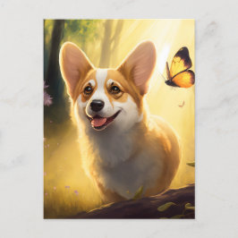 Buddy the Corgi - Whimsical Dog Briefkaart