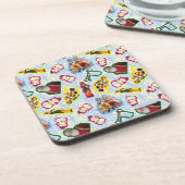 Buddy the Elf and Santa North Pole Pattern Bier Onderzetter (Linkerzijde)