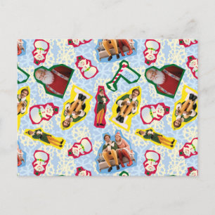 Buddy the Elf and Santa North Pole Pattern Briefkaart