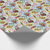 Buddy the Elf and Santa North Pole Pattern Cadeaupapier (Hoek)