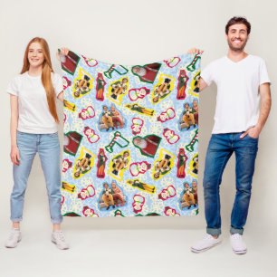 Buddy the Elf and Santa North Pole Pattern Fleece Deken