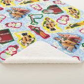 Buddy the Elf and Santa North Pole Pattern Sherpa Deken (3/4)