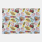 Buddy the Elf and Santa North Pole Pattern Theedoek (Horizontaal)