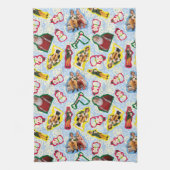 Buddy the Elf and Santa North Pole Pattern Theedoek (Verticaal)