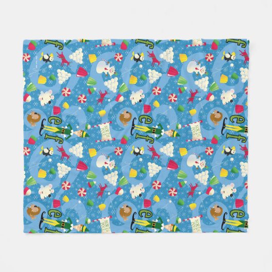 Buddy the Elf Cartoon Pattern Fleece Deken (Voorkant (Horizontaal))