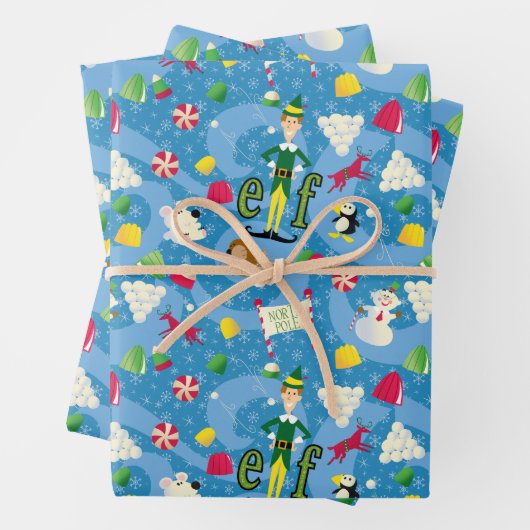 Buddy the Elf Cartoon Pattern Inpakpapier Vel (In situ)