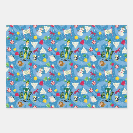Buddy the Elf Cartoon Pattern Inpakpapier Vel (Voorkant)
