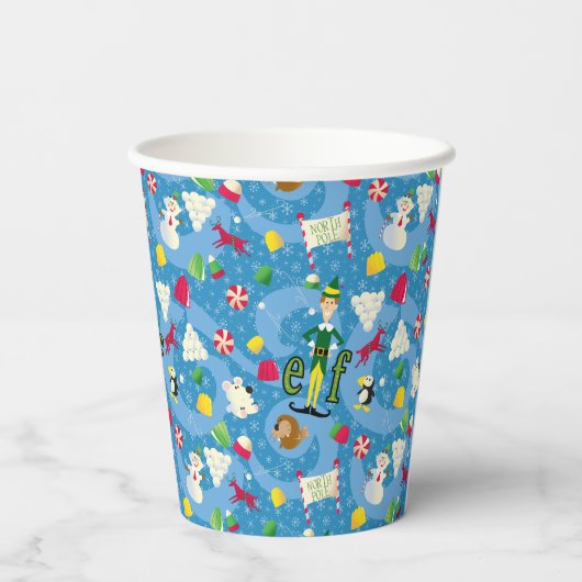 Buddy the Elf Cartoon Pattern Papieren Bekers (Achterkant)