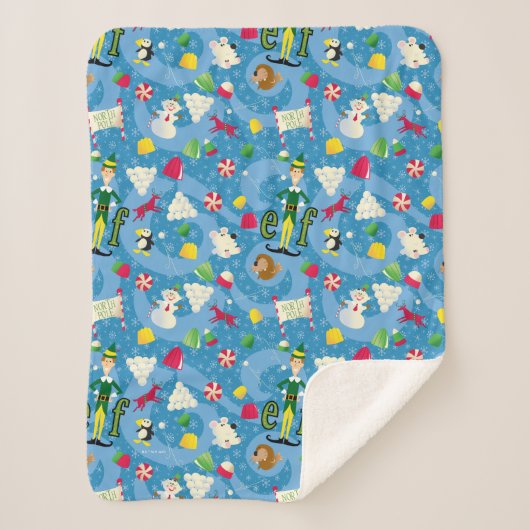 Buddy the Elf Cartoon Pattern Sherpa Deken (Voorkant)