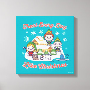 Buddy the Elf Chibi Graphic Canvas Afdruk