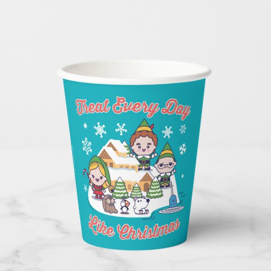 Buddy the Elf Chibi Graphic Papieren Bekers (Voorkant)