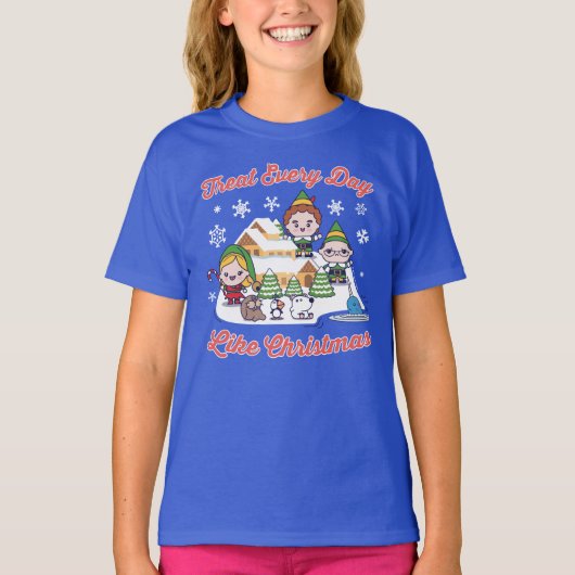 Buddy the Elf Chibi Graphic T-shirt (Voorkant)