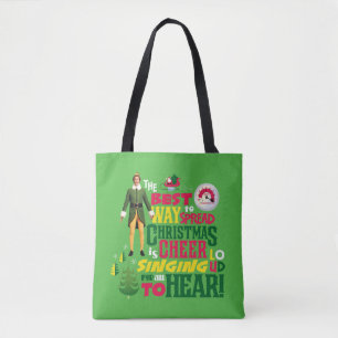 Buddy the Elf Christmas Cheer Graphic Quote Draagtas