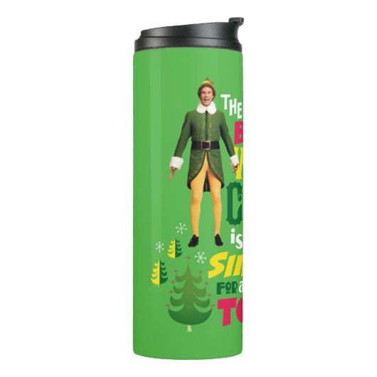 Buddy the Elf Christmas Cheer Graphic Quote Thermosbeker (Gedraaid links)