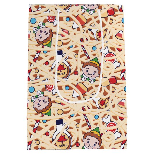 Buddy the Elf | Christmas Cheer Pattern Medium Cadeauzakje (Achterkant)