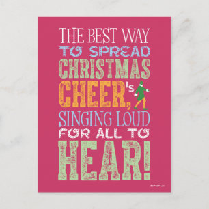 Buddy the Elf Christmas Cheer Quote Briefkaart
