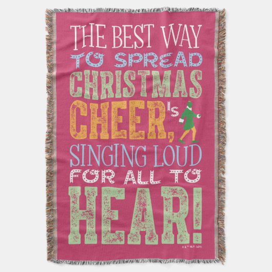 Buddy the Elf Christmas Cheer Quote Deken (Voorkant Verticaal)