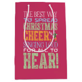 Buddy the Elf Christmas Cheer Quote Medium Cadeauzakje (Voorkant)