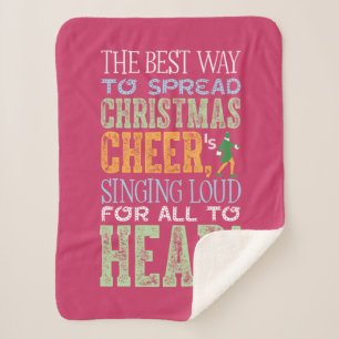 Buddy the Elf Christmas Cheer Quote Sherpa Deken