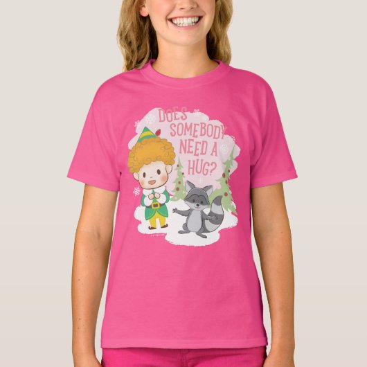 Buddy the Elf Does Somebody Need a Hug? T-shirt (Voorkant)