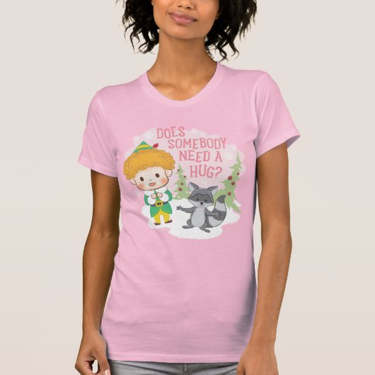 Buddy the Elf Does Somebody Need a Hug? T-shirt (Voorkant)
