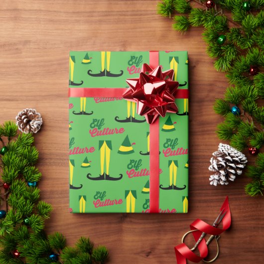 Buddy the Elf | Elf Culture Pattern Cadeaupapier (Feestdagen Geschenken)